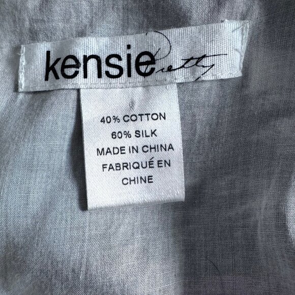 Kensie Sleeveless Silk Cotton Dress with Purple Pink Abstract Print Size Small - Picture 5 of 5